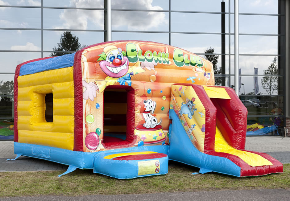 Springkussen Clown Club is te huur bij Carpe Diem Events & Verhuur uit Limburg.