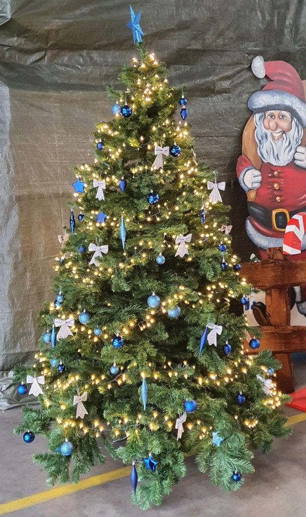 Kerstboom 2.30m Blauw is te huur bij Carpe Diem Events & Verhuur uit Sittard, Limburg.