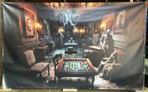 Halloween decorwand Gekkenhuis is te huur bij Carpe Diem Events & Verhuur