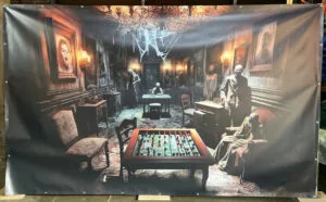 Halloween decorwand Gekkenhuis is te huur bij Carpe Diem Events & Verhuur