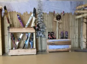 thumbnail: Skifeest Decoraties 9 Stuks - Wintersport Honeycomb Tafeldecoratie Ski Thema