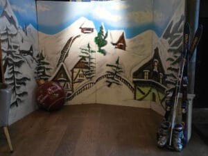 apres ski tirol decoratie met alpen chalet winter decor