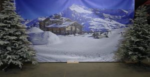 Decordoek-Après-skihut Winterdecoratie Decorwand Après skihut huren voor u après ski party bij Carpe Diem Evenst en verhuur